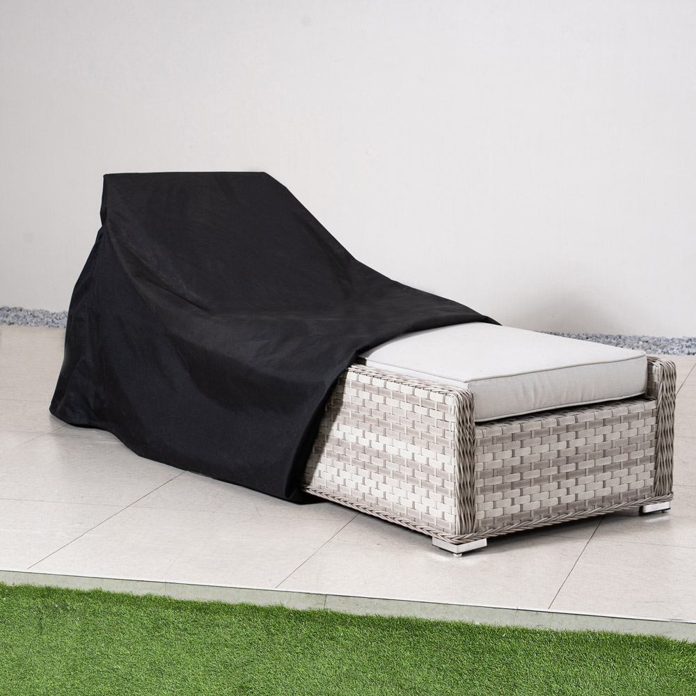 Direct Wicker Black Heavy Duty Sun Lounger Cover 76 x 218 x 86cm Image 7