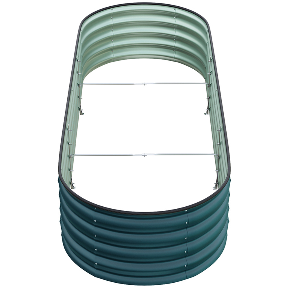 Living and Home Large Green Galvanised Steel Raised Garden Bed 42 x 80 x 240cm Image 4
