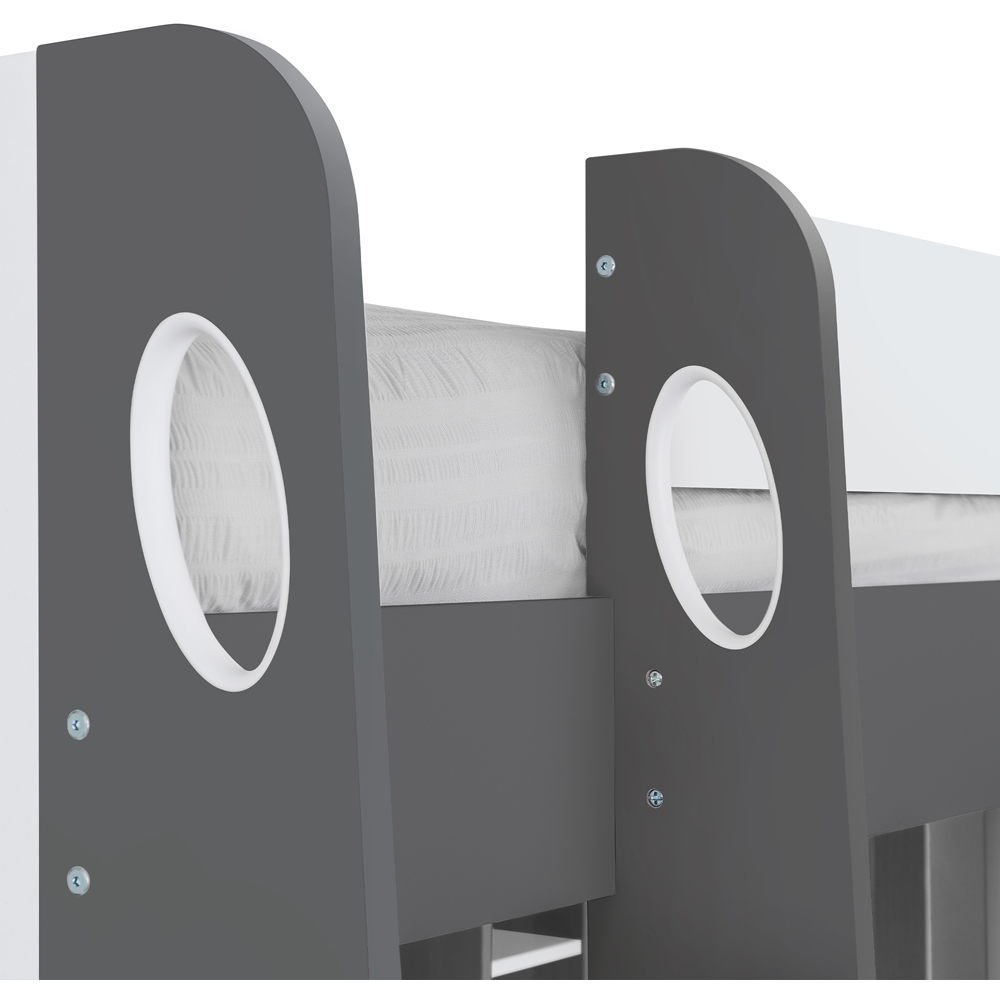 Julian Bowen Aurora Charcoal and White High Sleeper with Storage Wilko