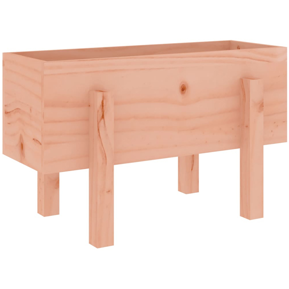 vidaXL Brown Solid Wood Rectangular Raised Garden Planter 62 x 30 x 38cm Image 1
