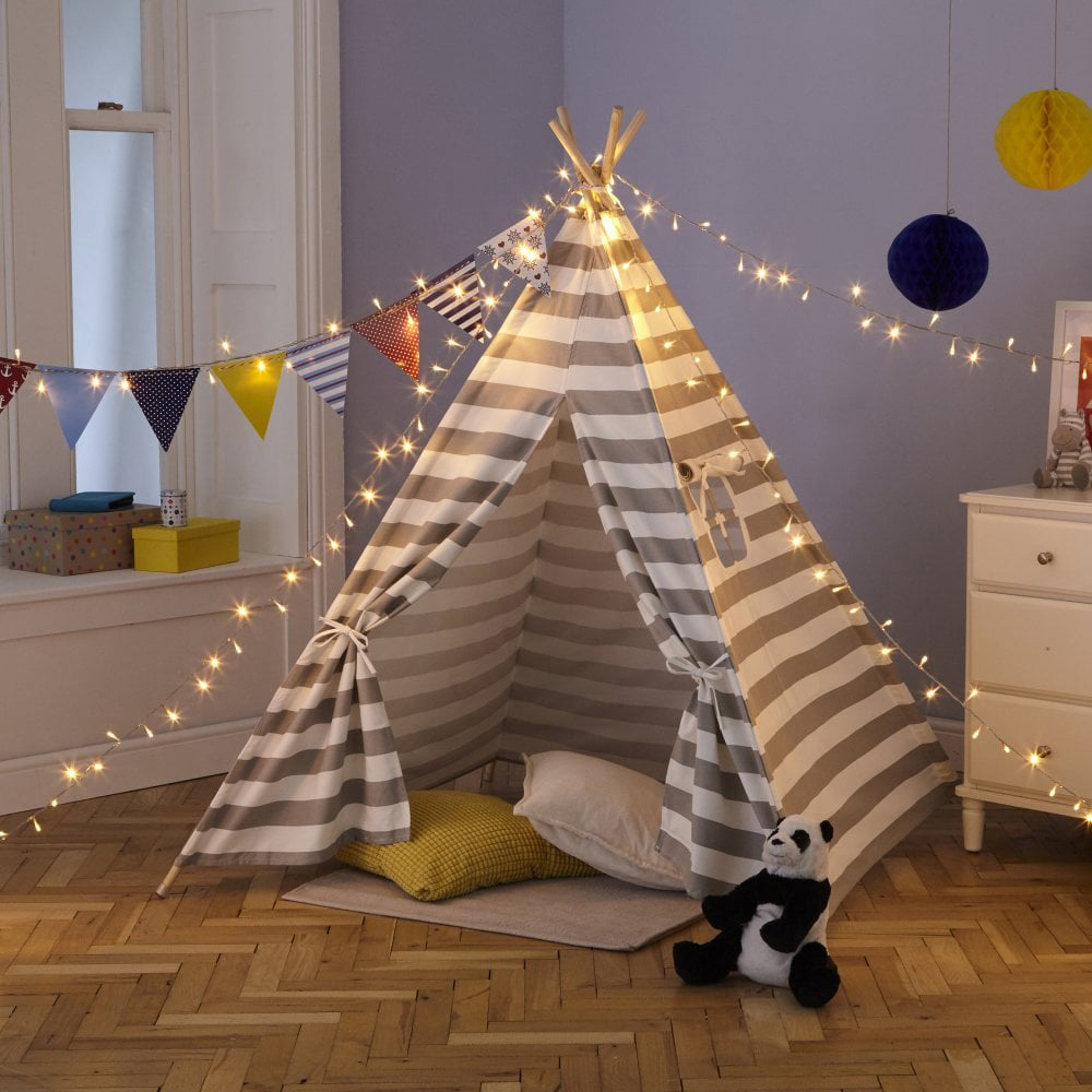 Neo Grey Canvas Kids Indian Tent TeePee Image 7