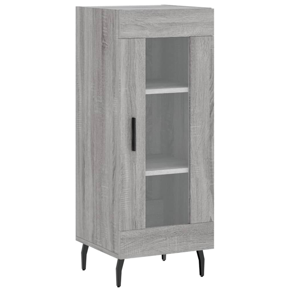 vidaXL 2 Glass Door Grey Sonoma Highboard Image 7