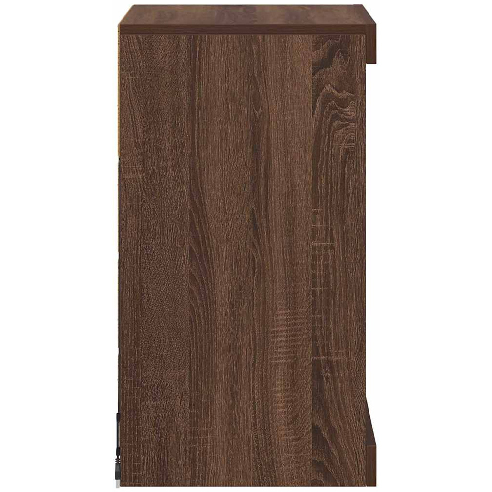 vidaXL 4 Shelf Brown Oak Sideboard with RGB LED Lights Image 7