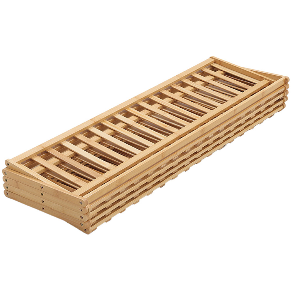 Living And Home 5-Tier Bamboo Flower Stand Rack Holder Multifunctional Storage Image 4