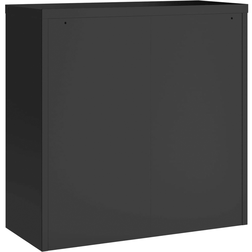 vidaXL 2 Door Black Steel Filing Cabinet Set of 2 Image 8