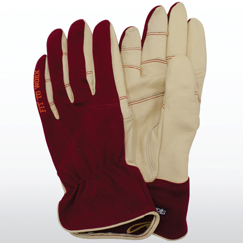StoneBreaker Large Women's Burgandy Work Gloves Image 4