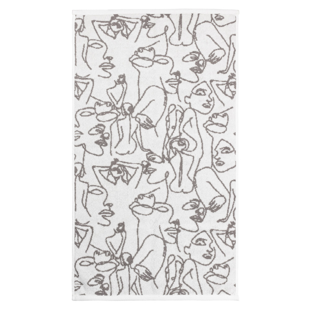 furn. Everybody Turkish Cotton Jacquard Grey Hand Towel Image 3