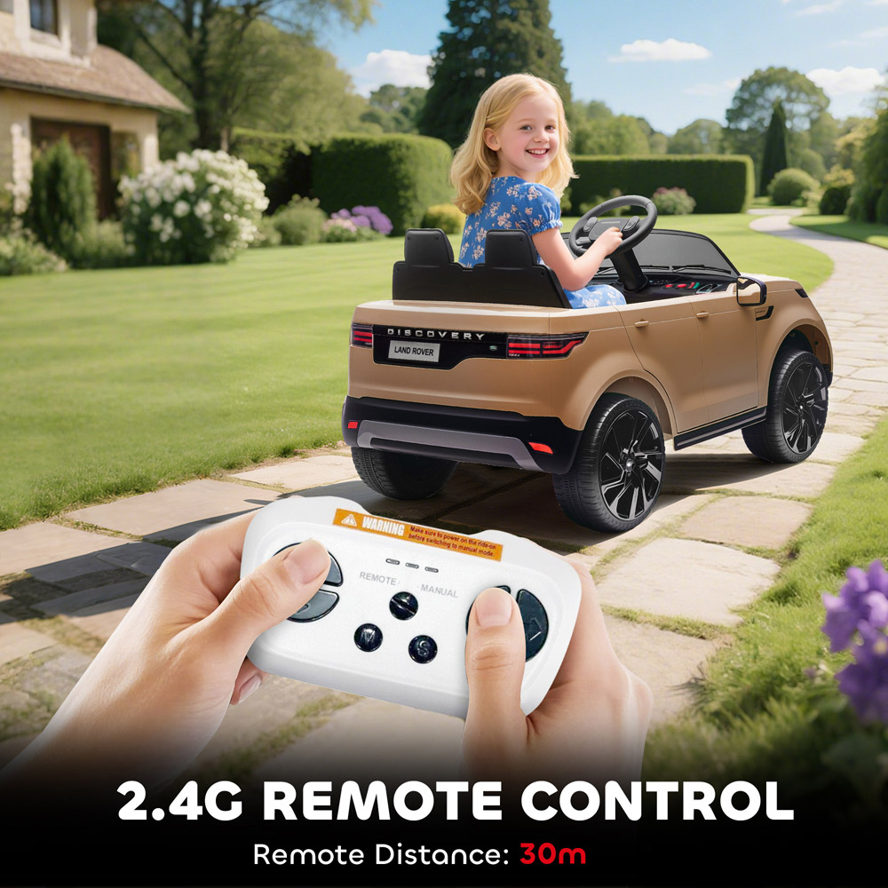 Tommy Toys Khaki Land Rover Discovery Licensed Kids Electric Car with Remote 12V Image 7