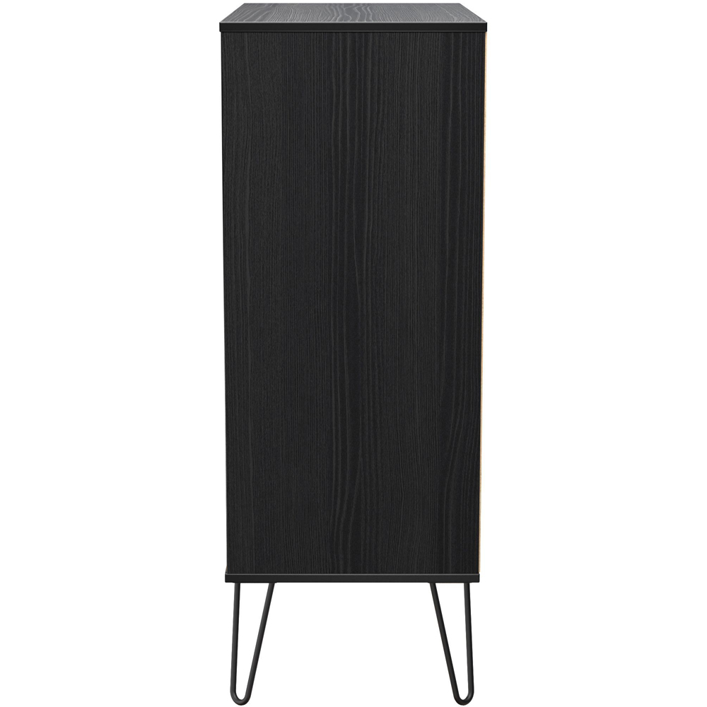 Crowndale Harlequin 5 Drawer Black Ash Chest of Drawers Ready Assembled Image 4