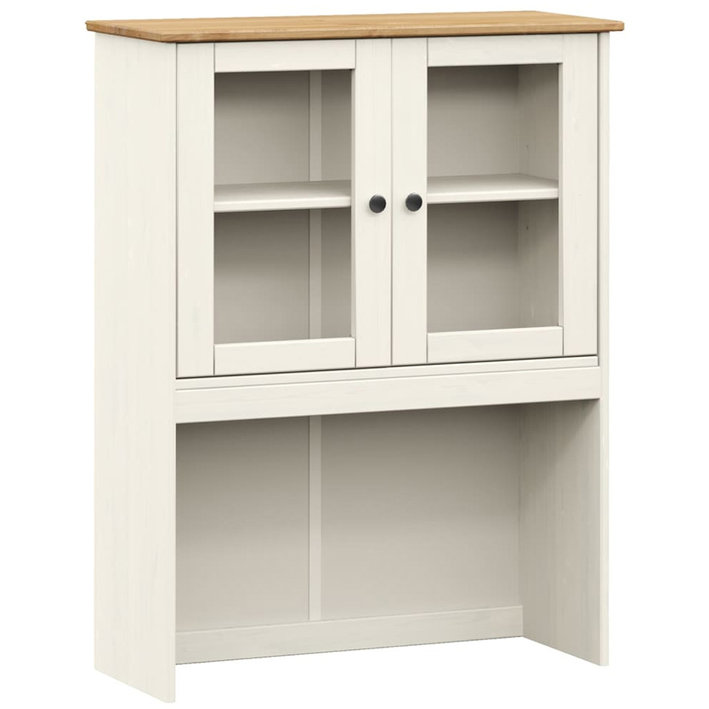 vidaXL Vigo 2 Glass Door 4 Drawer White Highboard Image 8