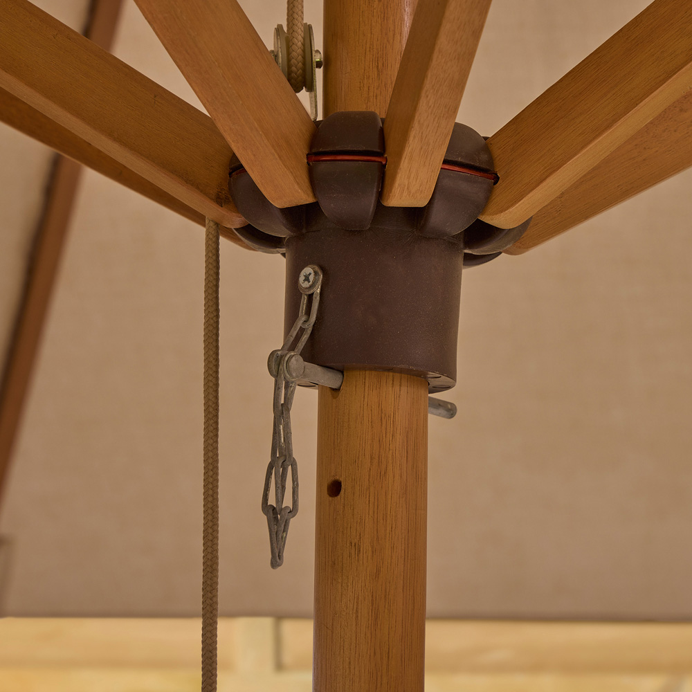 Rowlinson Ashdown Wooden Parasol 2.2m Image 6