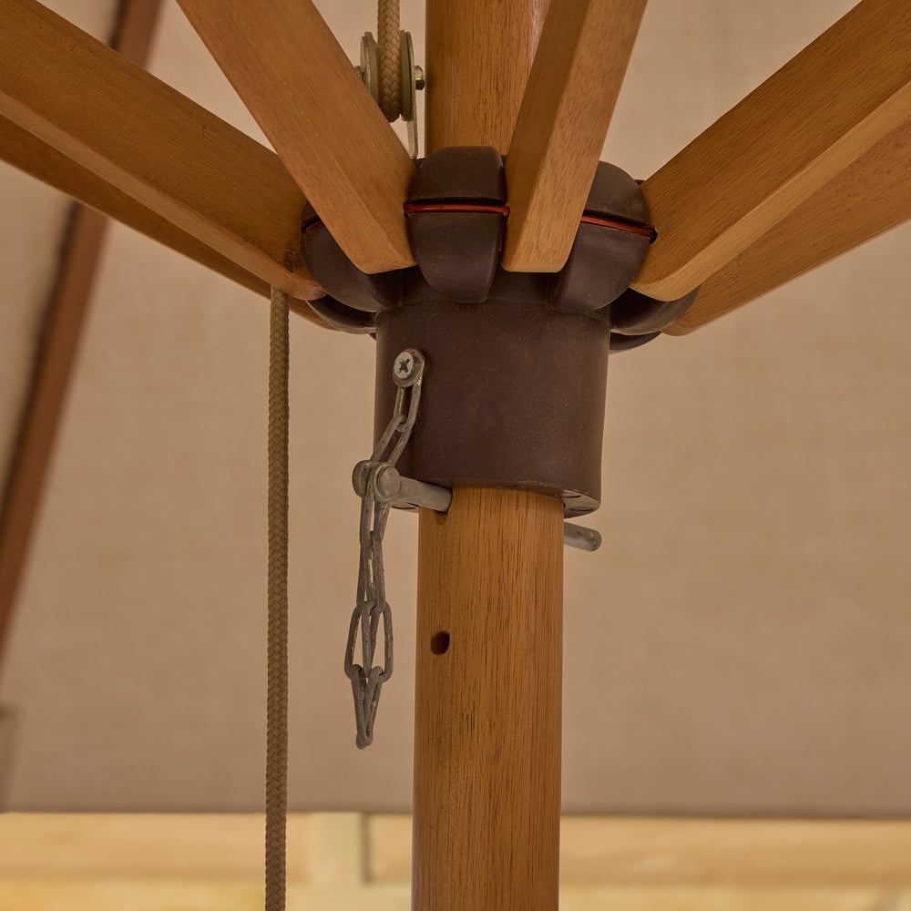Rowlinson Ashdown Wooden Parasol 3m Image 6