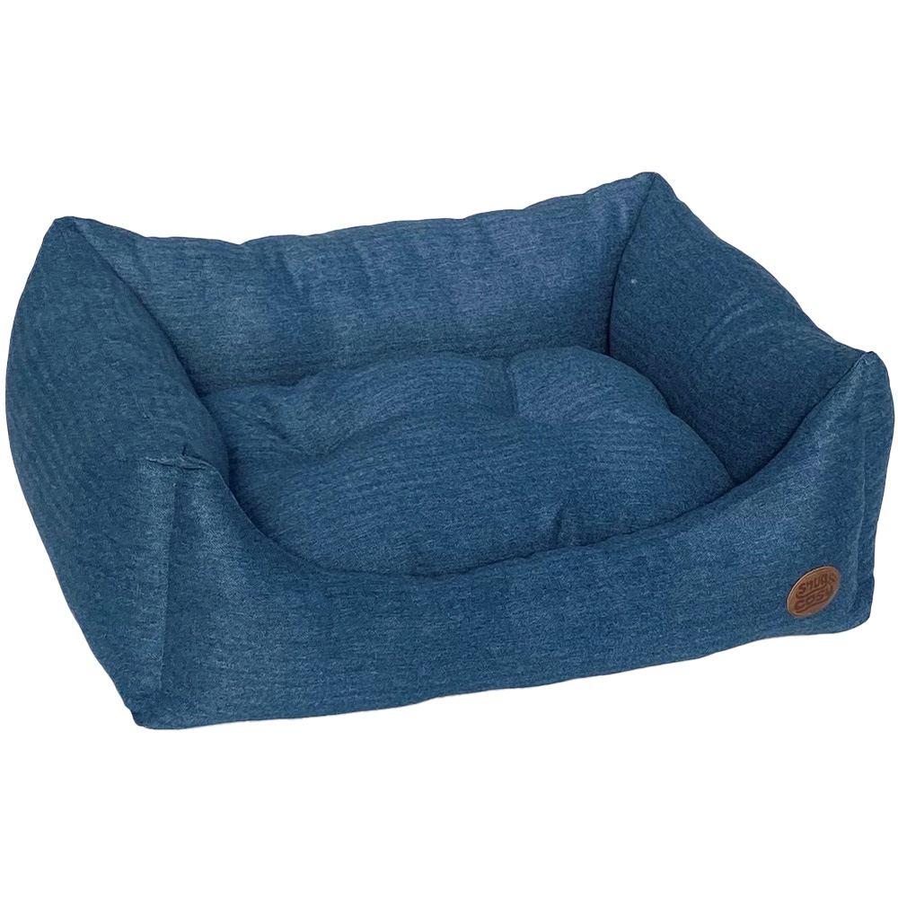 Snug & Cosy Tweedy Small Ocean Rectangle Pet Bed Image 1