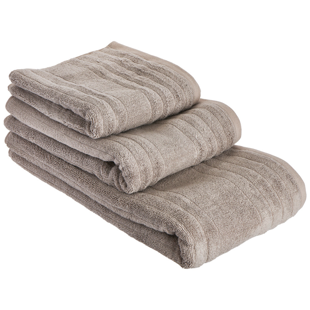 Wilko Silver Ribbed Hand Towel Wilko