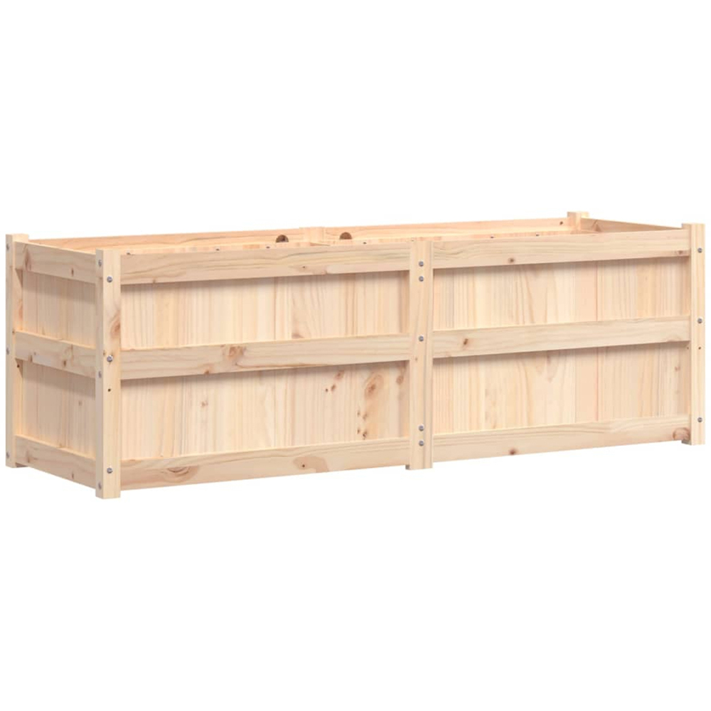 vidaXL Brown Pine Wood Raised Garden Bed 50 x 150 x 50cm Image 4