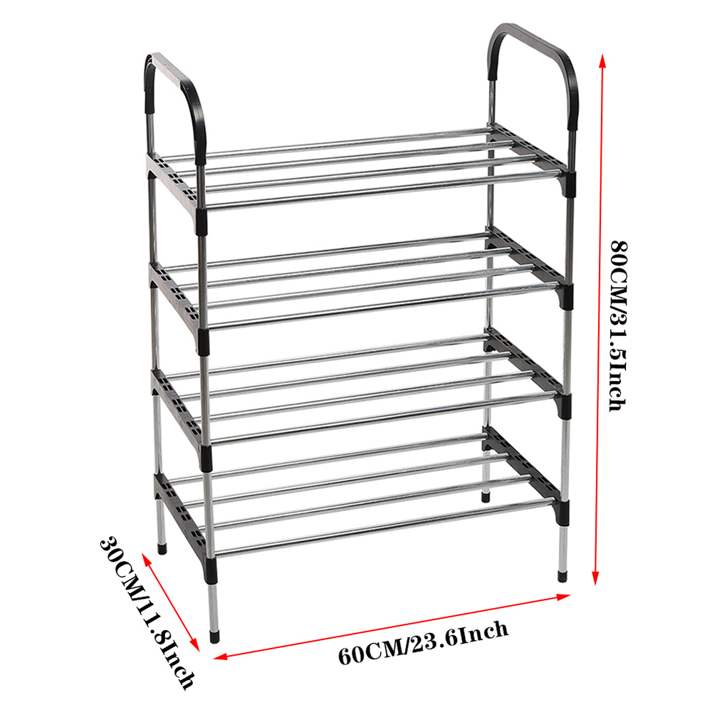Living And Home WH0731 Black Metal Multi-Tier Shoe Rack Image 8