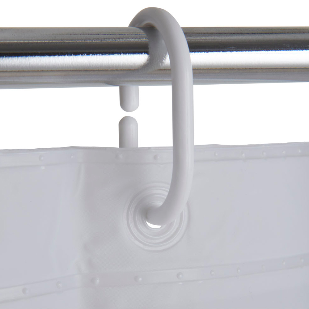 Wilko Functional White Shower Curtain Image 3