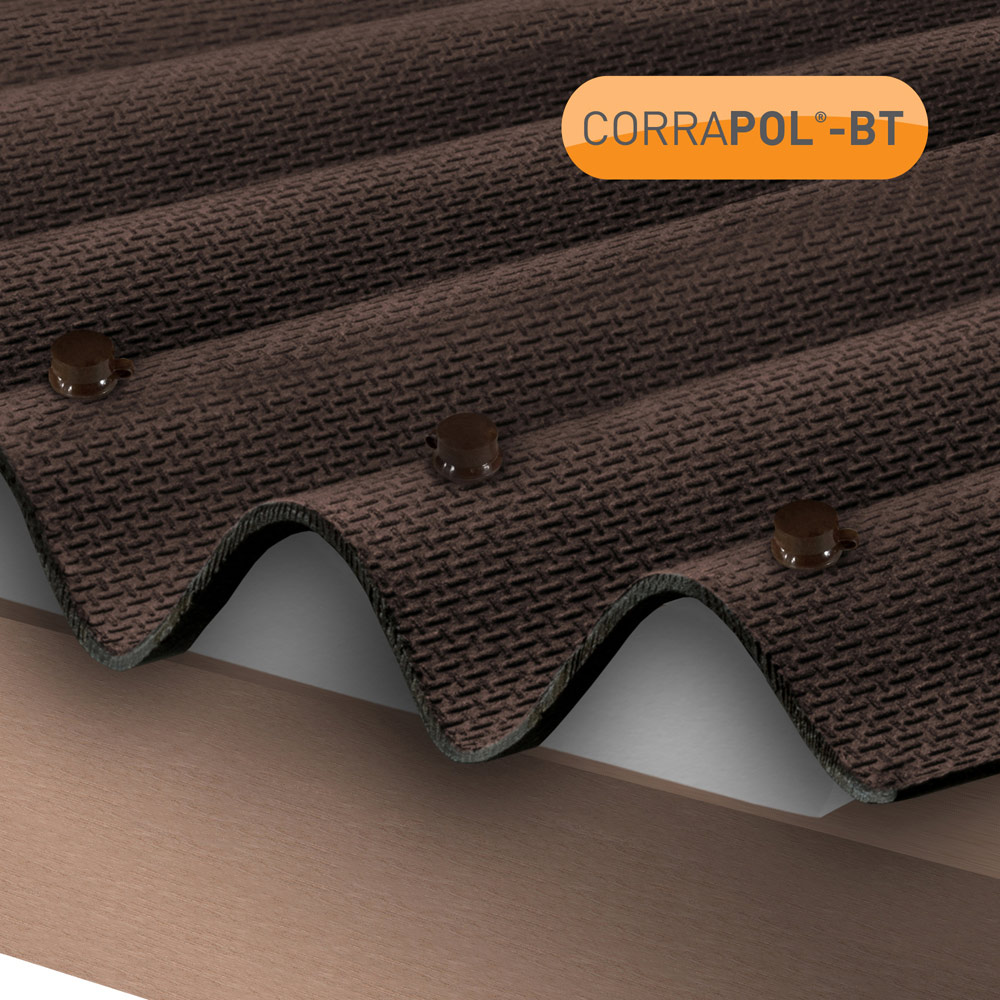 Corrapol-BT Brown Corrugated Bitumen Roof Sheet 930 x 2000mm Image 2