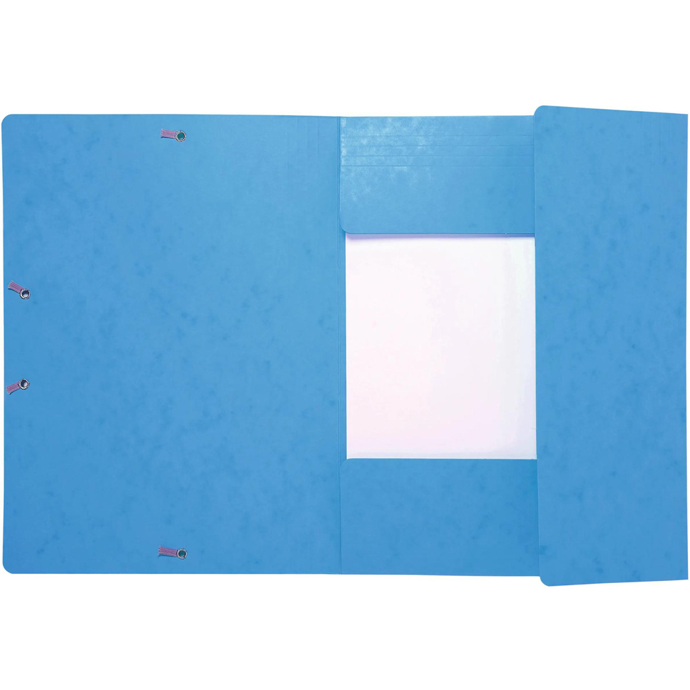 Exacompta Flap A4 Turquoise 3 Elastic Folder 25 Pack Image 2