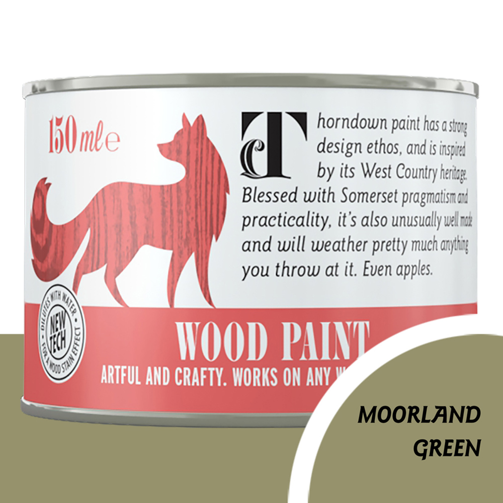Thorndown Moorland Green Satin Wood Paint 150ml Image 3