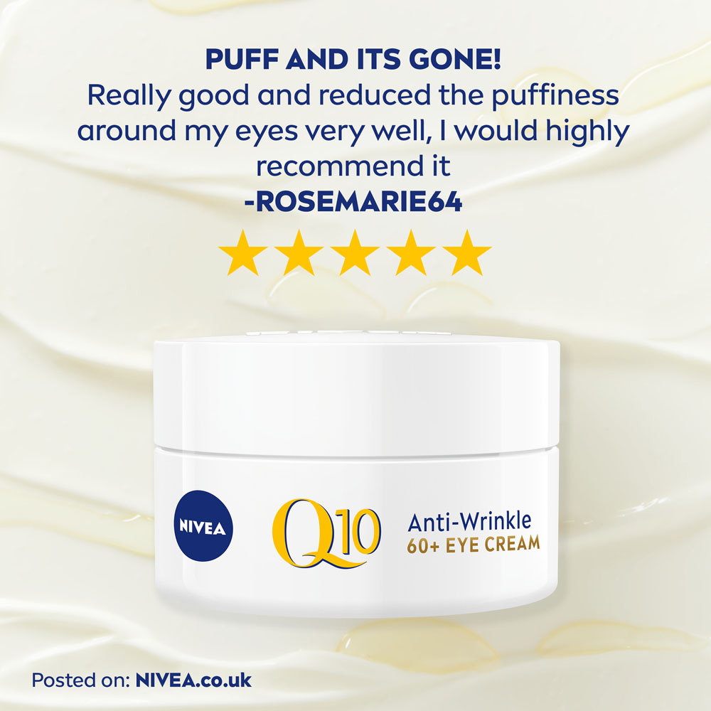 Nivea Q10 60+ Anti-Wrinkle and Anti-Puffiness Eye Cream 20ml Image 3