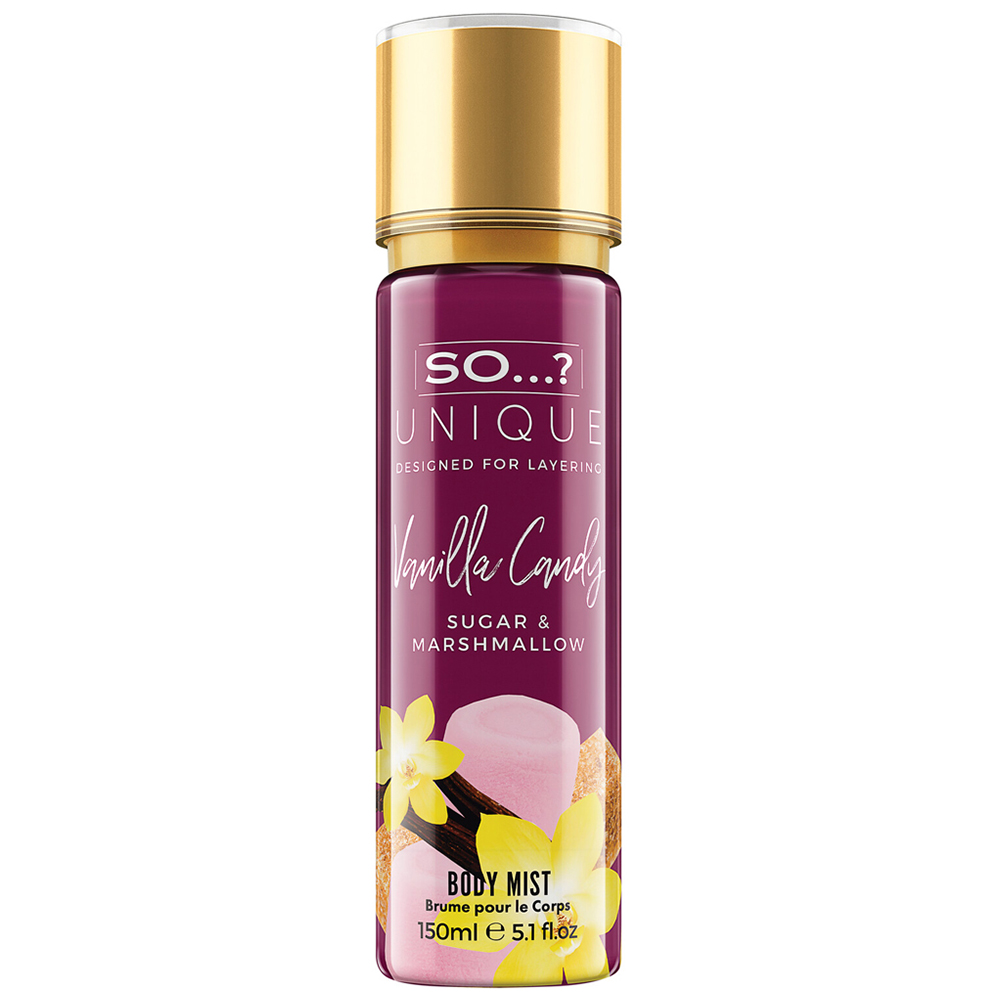 So...? Unique Vanilla Candy Sugar and Marshmallow Body Mist 150ml Image