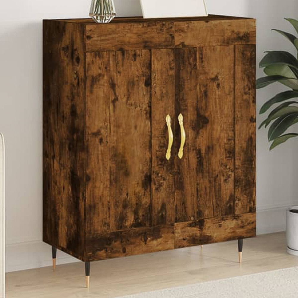 vidaXL 2 Door Smoked Oak Sideboard Image 1