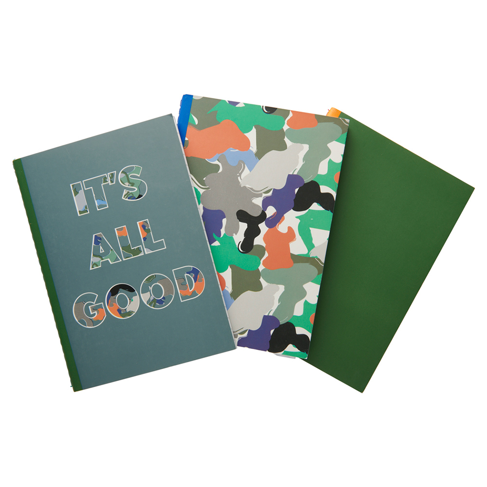 Wilko A6 Camo Exercise Book 3 Pack Image 1