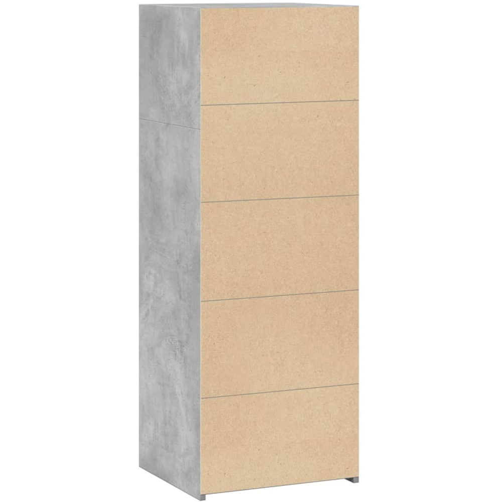 vidaXL 4 Shelf Concrete Grey Highboard Image 6