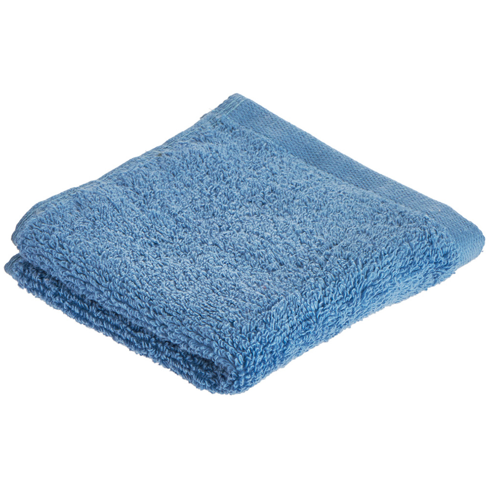 Wilko Supersoft Cotton Allure Blue Facecloths 2 Pack Image 1