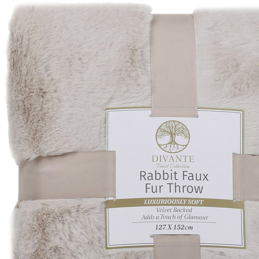 Divante Mink Rabbit Faux Fur Throw 127 x 152cm Image 5
