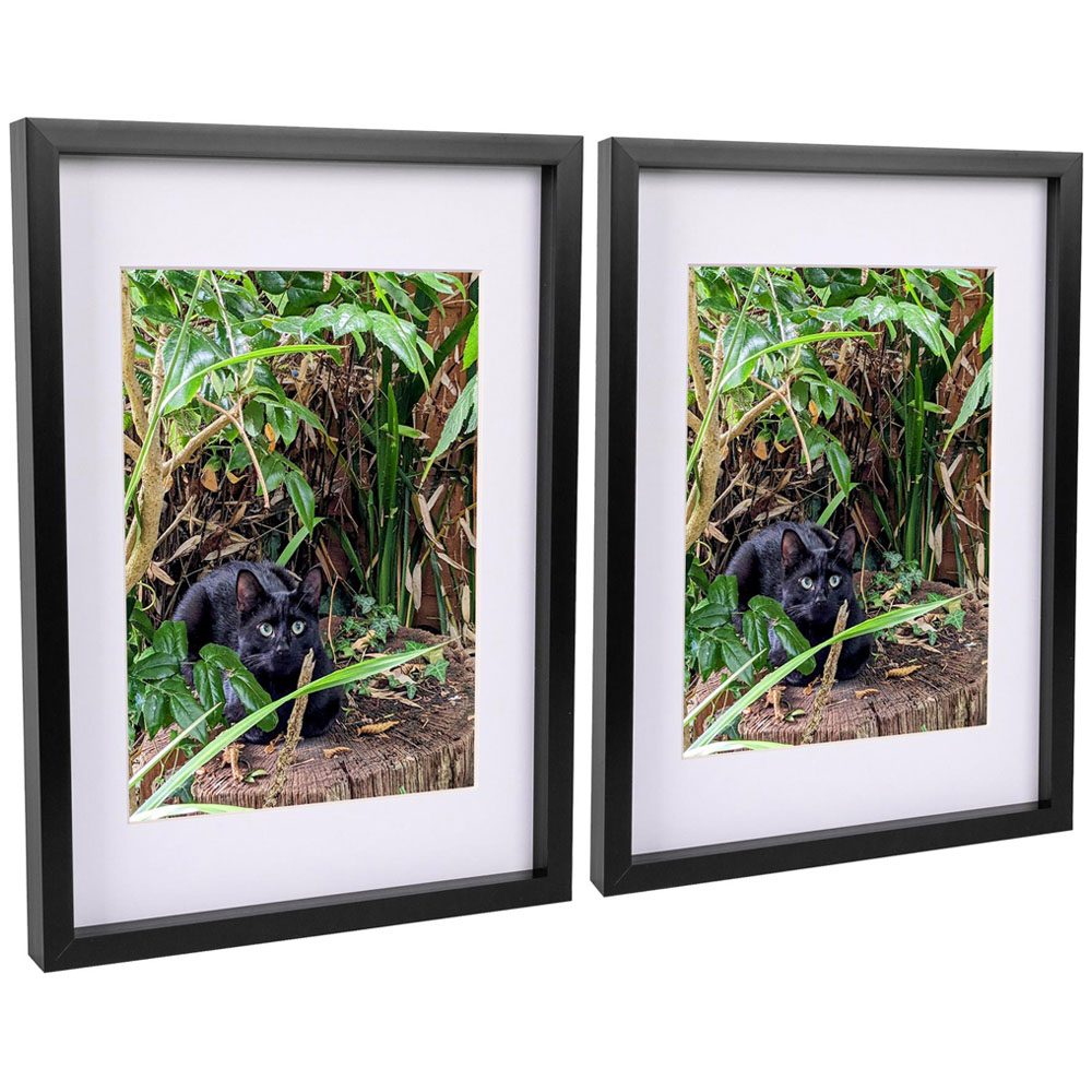 Nicola Spring Black 3D Box Photo Frame 12 x 17 inch 2 Pack Image 1