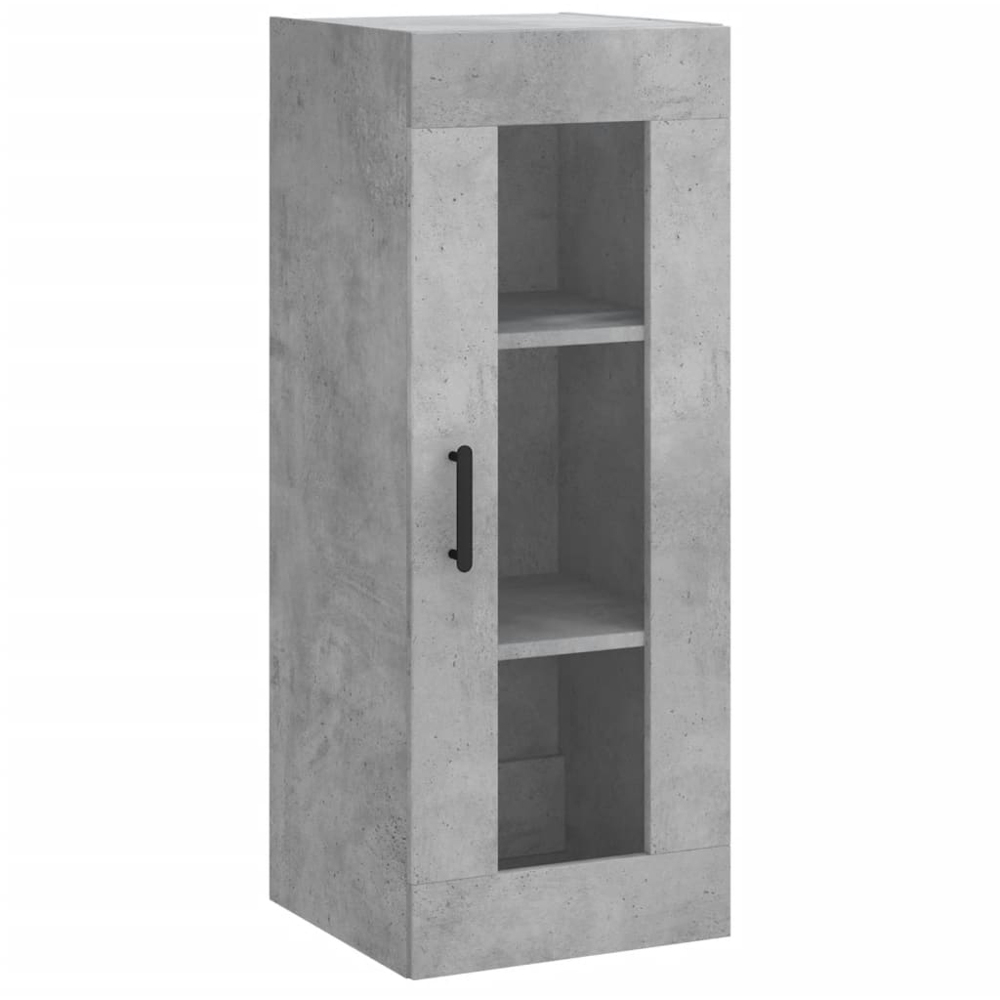 vidaXL 2 Glass Door Concrete Grey Highboard Image 5