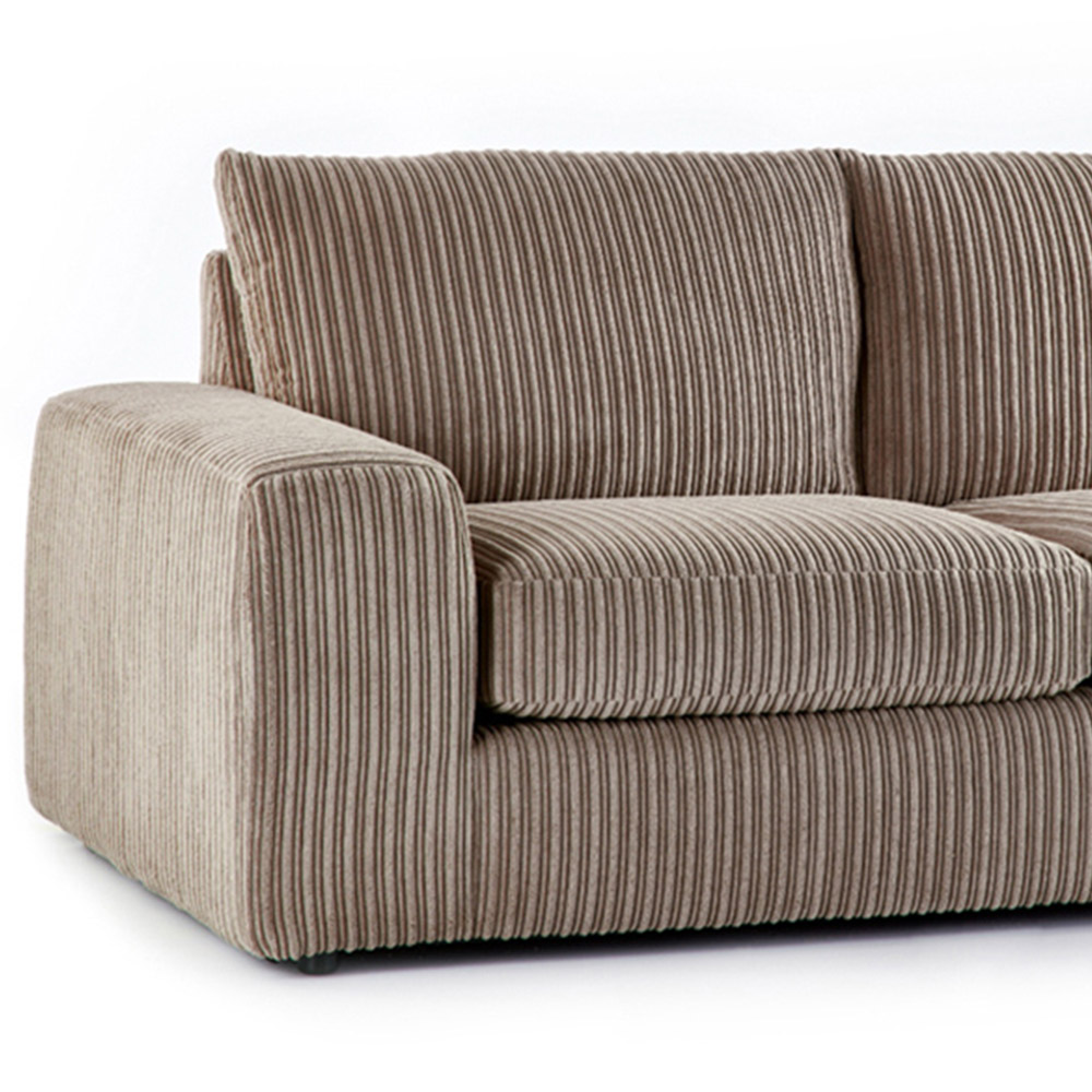 Portland Luciana Luxury 3 Seater Coffee Jumbo Cord Sofa Image 3