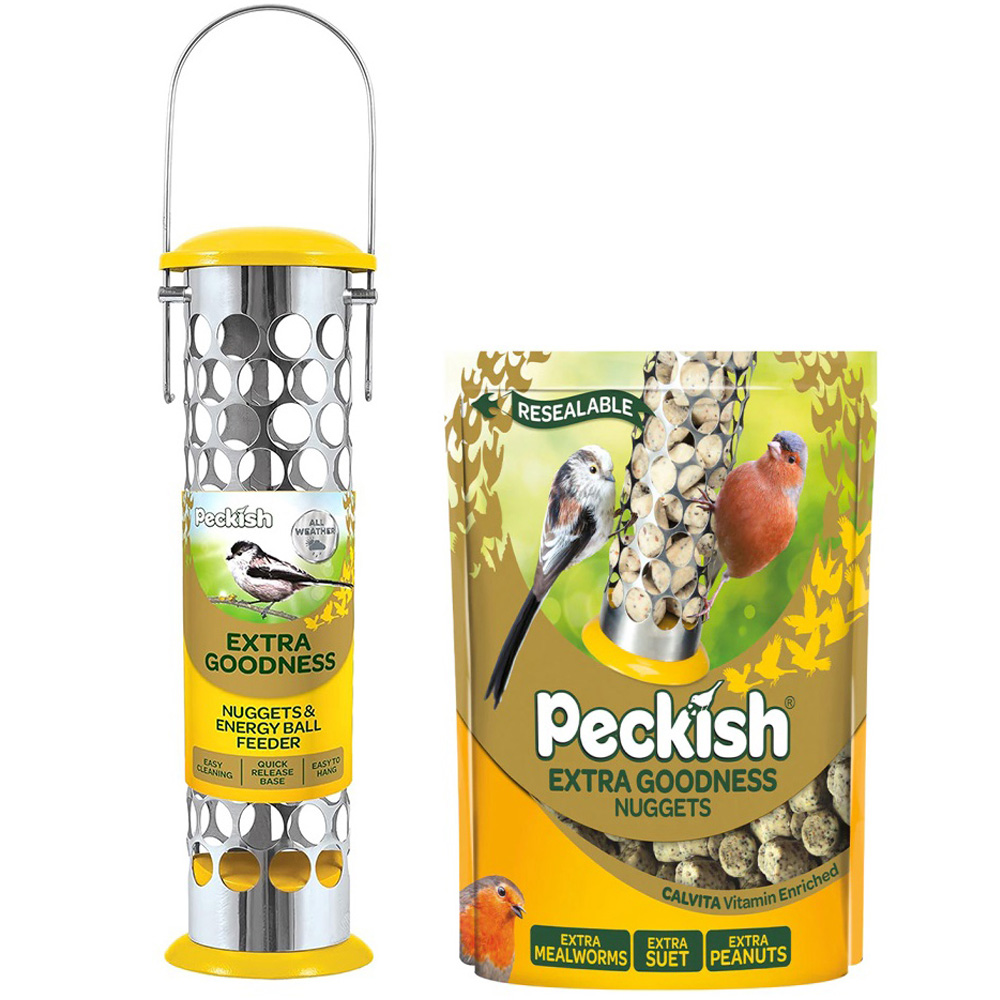 Peckish Wild Bird Extra Goodness Nugget Feeder with Extra 2kg Image 1