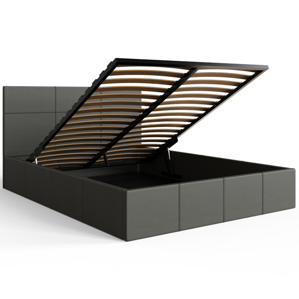 GFW Small Double Grey End Lift Ottoman Bed Image 4