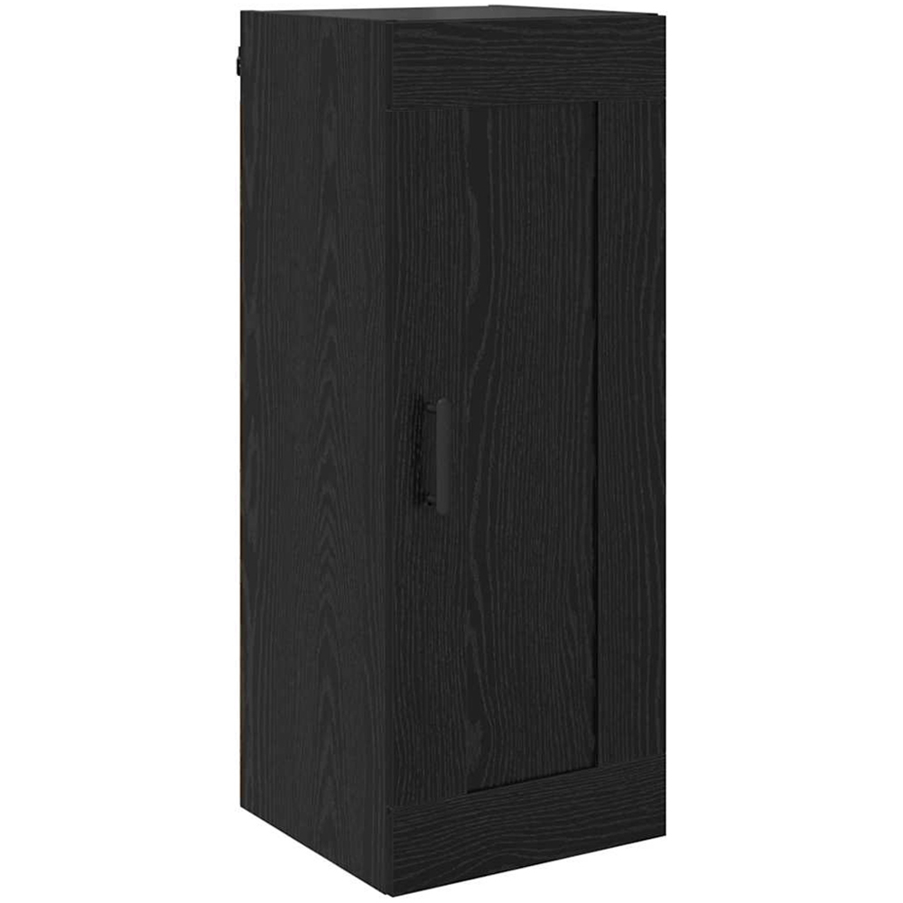 vidaXL Single Door 3 Drawer Black Oak Sideboard Image 8