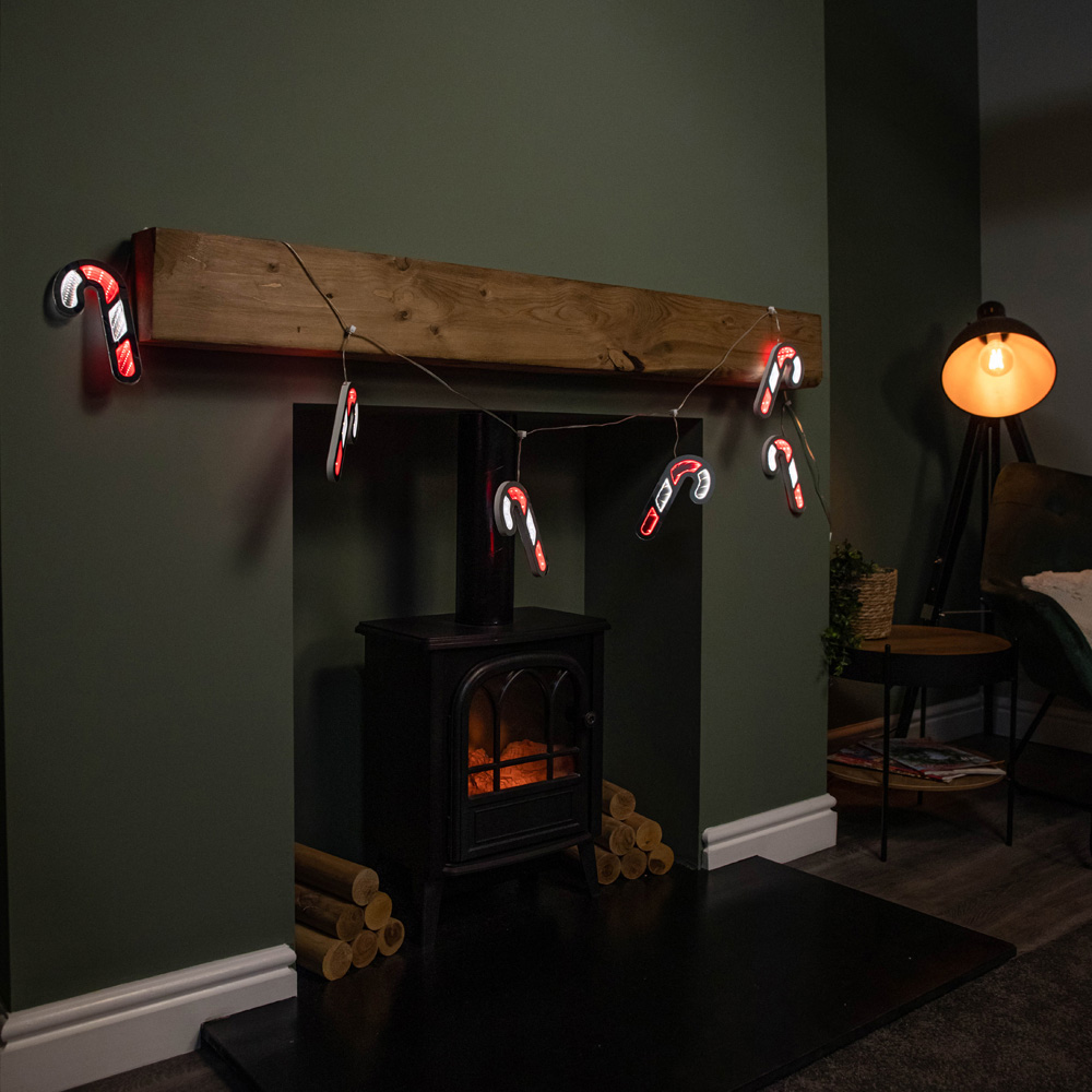 Samuel Alexander 6 Infinity Hanging Christmas Candy Cane Garland 1.75m Image 3