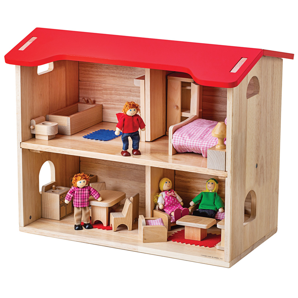 Bigjigs Toys Complete Dolls House Multicolour Image 1