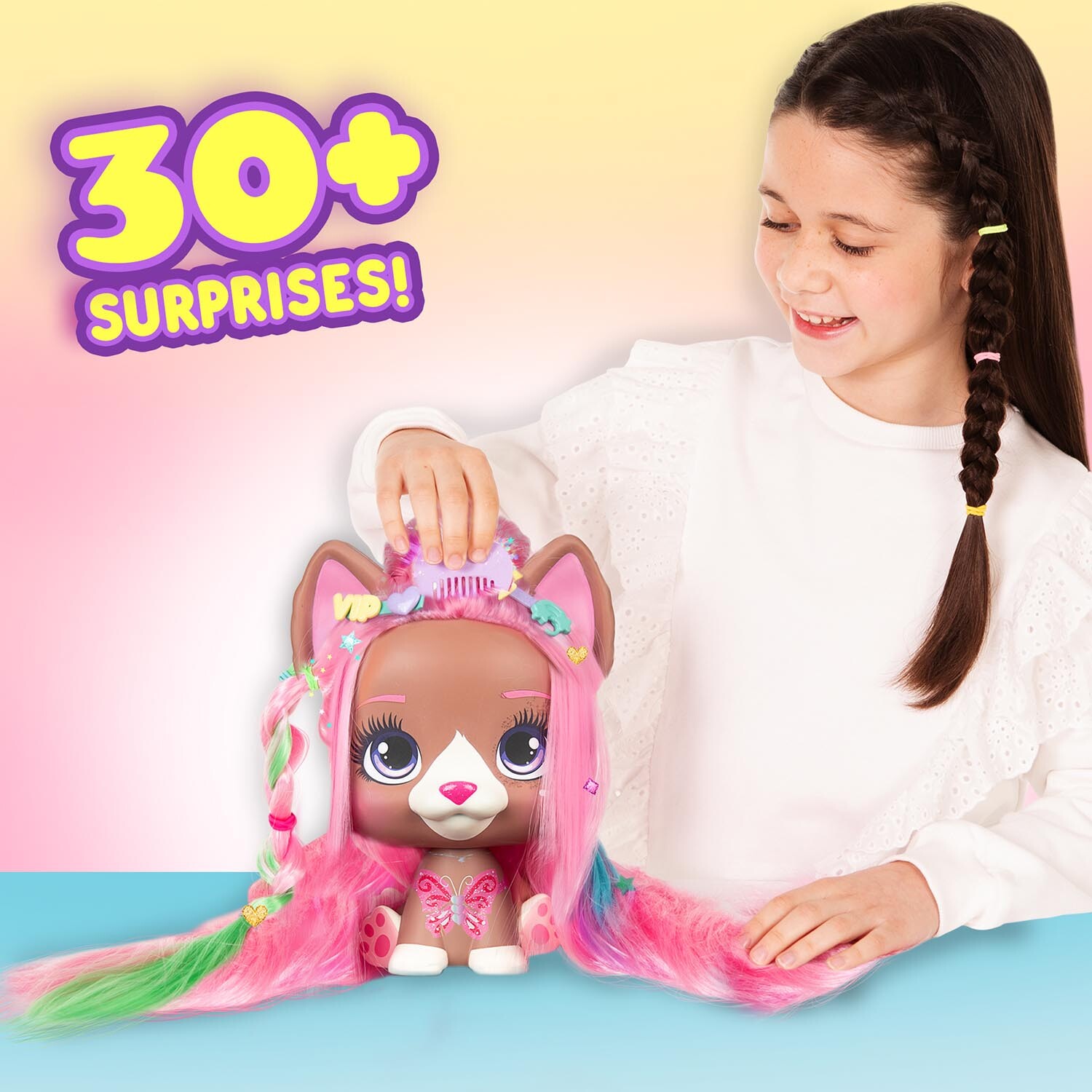 VIP Pet Pink Mega Nyla Doll Playset Image 7
