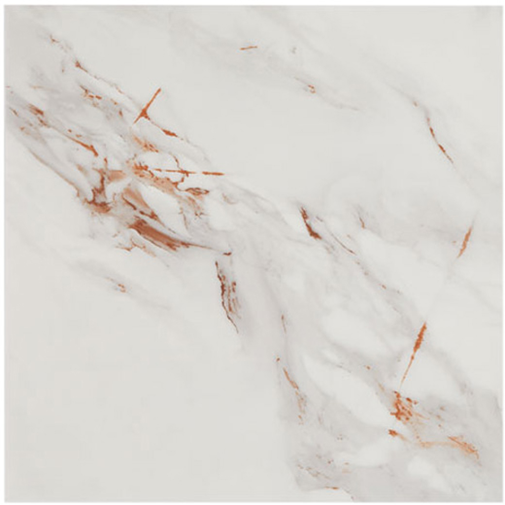 Living and Home Marble Patterned Calacatta White and Orange PVC Self Adhesive Wall Sticker 10 Pack Image 7