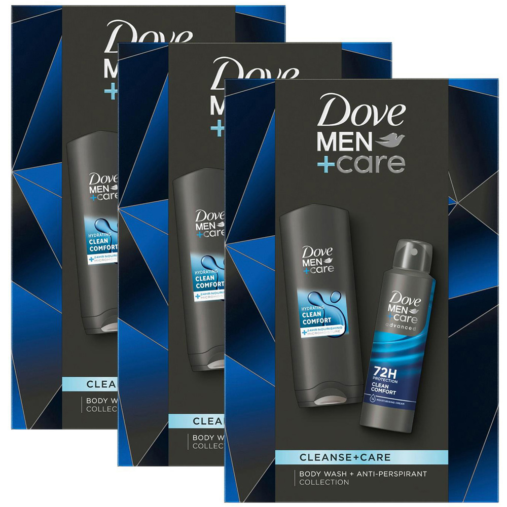 Dove Men+Care Cleanse+Care Duo Gift Set 3 Pack Image 1