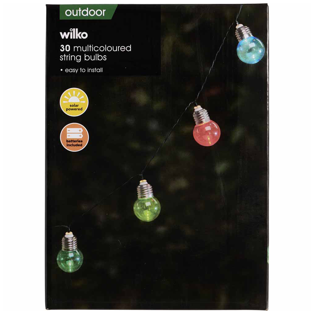 Wilko 30 Pack Colour Garden Solar String Bulbs Image 4