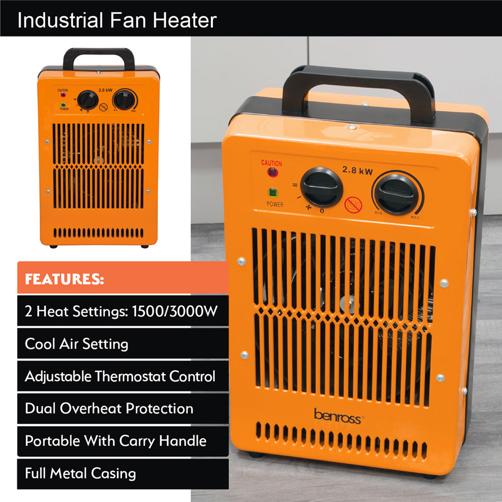 Benross Industrial Fan Heater 2800W Image 5