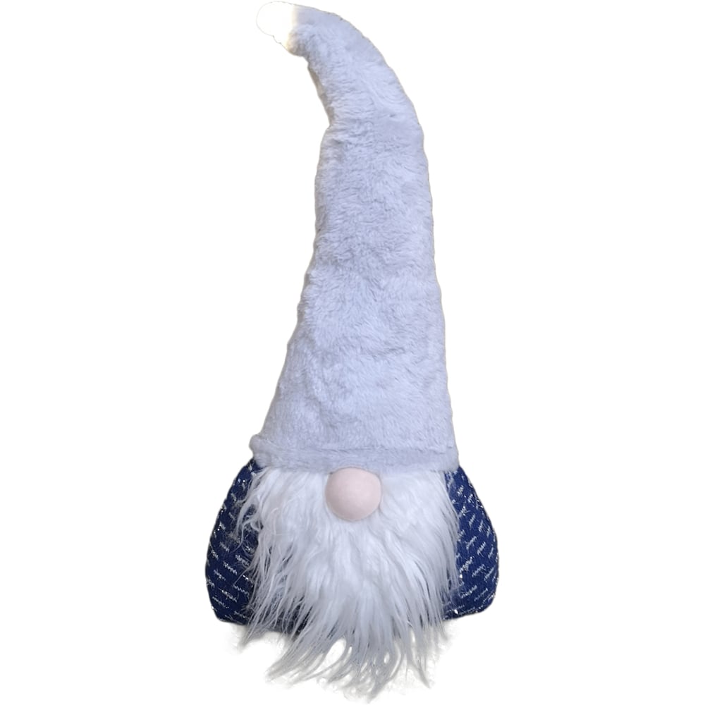 Samuel Alexander Blue and Grey Light Up Christmas Sitting Gonk with Hat Image 1