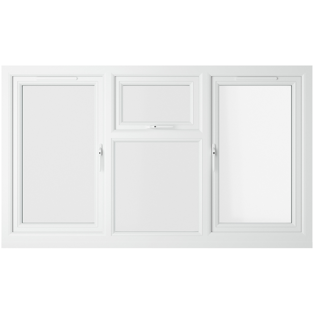 Crystal uPVC Triple Glazed Window LH & RH Side Hung & Top Centre White Clear Glass 1770x965mm Image 2