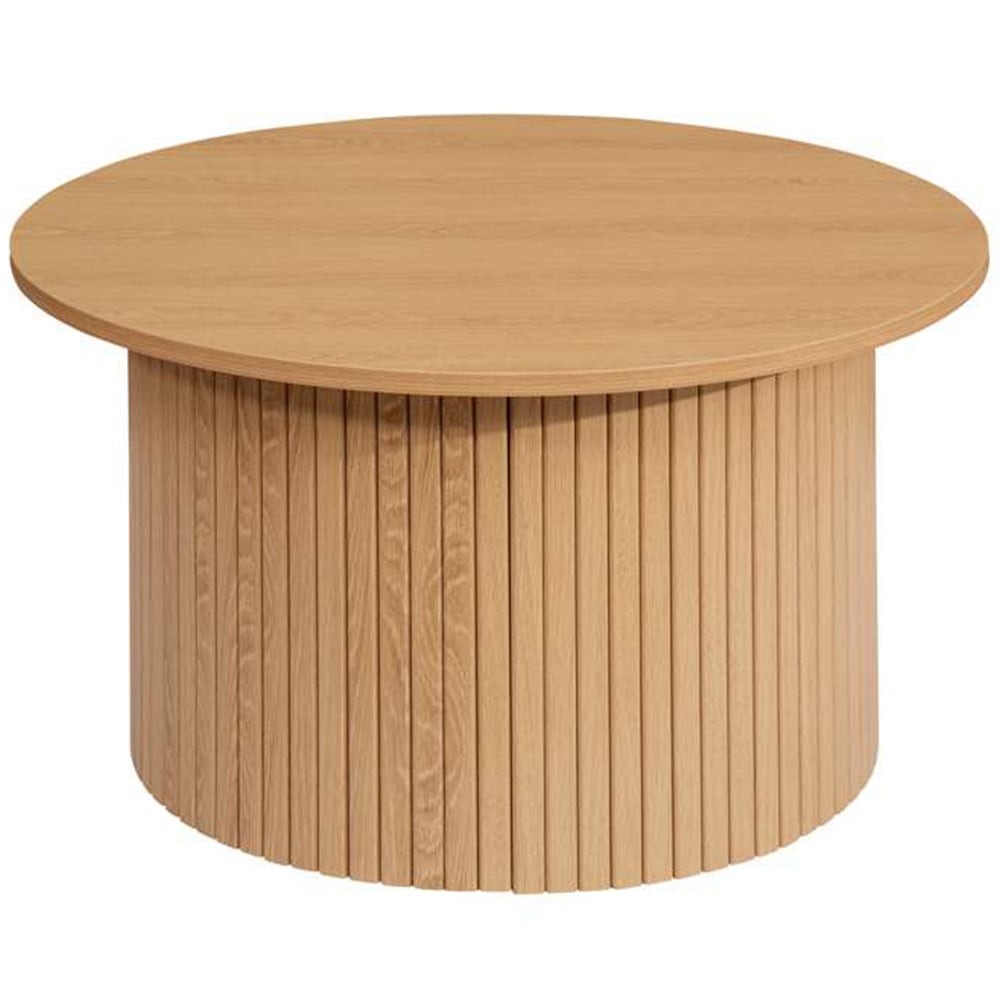 Birlea Axel Round Fluted Brown Coffee Table Image 2