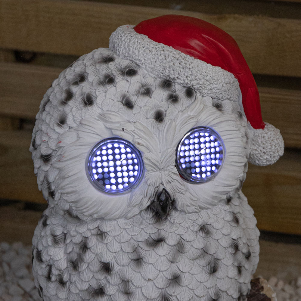 Samuel Alexander White LED Blinkin' Snowy Owl Outdoor Christmas Decoration 25cm Image 5