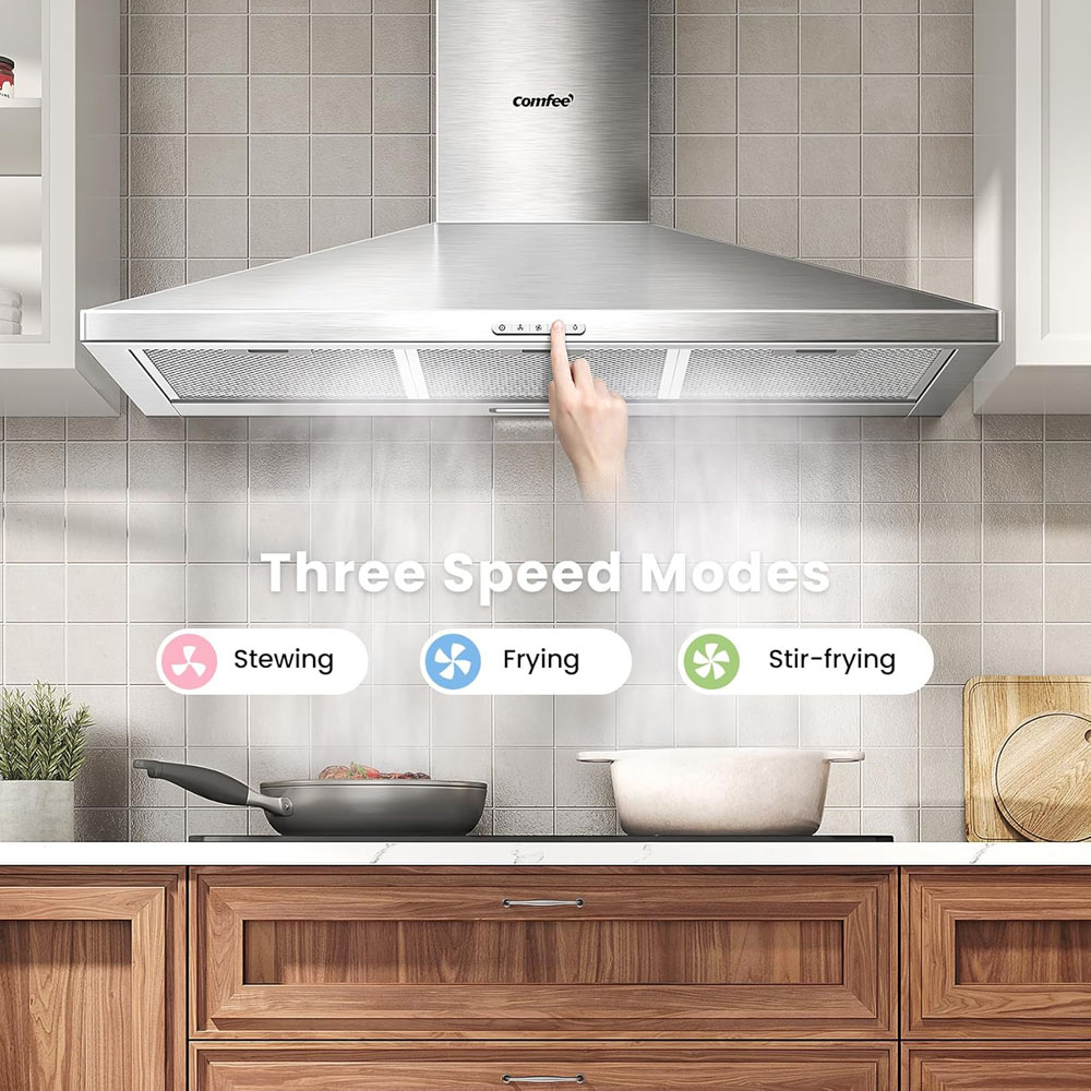 Comfee Chimney Cooker Hood with Recirculating and Ducting System Image 3