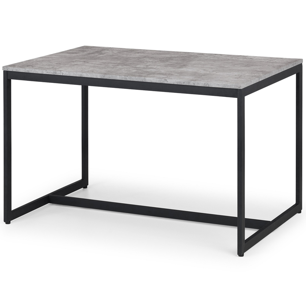 Julian Bowen Staten Kari Concrete Effect 4 Seater Dining Set with Bench Black Image 3